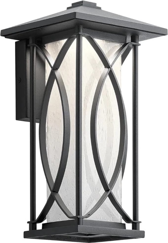 Kichler LED Wand Buitenlamp Ashbern | 1X E27 Max 40W | IP44 | Dimbaar | Textured Black