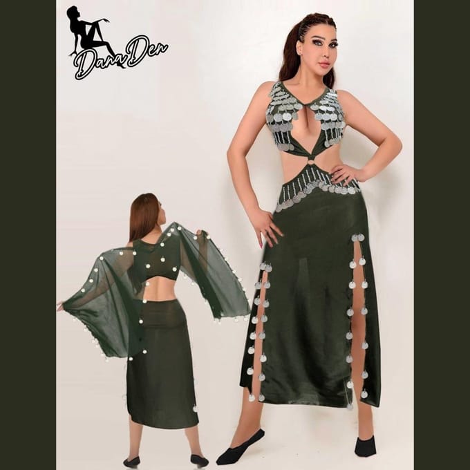 Oriëntaalse Dans & Party Outfit – Deep Green | Luxe Show- en Feestkleding