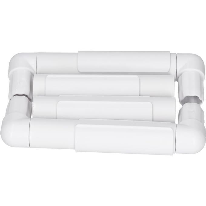 Lot de 4 cadres de broderie durables, légers, lisses, compacts, blancs, outils de couture DIY pour usage domestique white