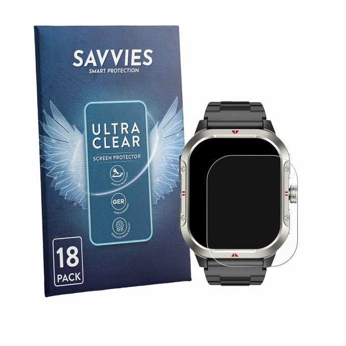 Savvies - Screenprotector voor Jugeman V10 2.06" - Folie Beschermfolie transparant 18 Stuks