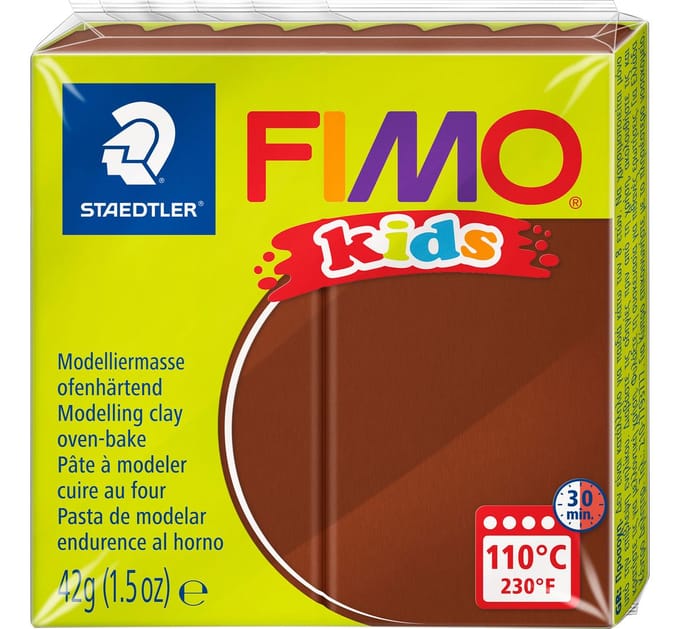 Fimo Kids boetseerklei 42g bruin Klei