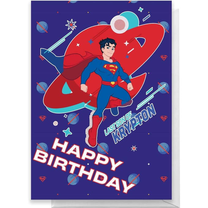 Superman Krypton Happy Birthday Greetings Card - Giant Card