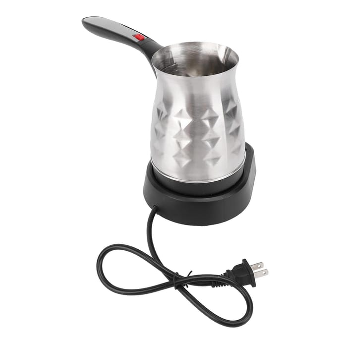 Elektrisch Turks Koffiezetapparaat met Anti-Verbrandingshandvat 500ML Capaciteit 600W Snel Verwarmen Roestvrij CN PLUG white
