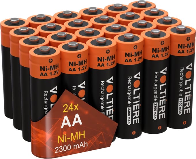 Voltière Oplaadbare Batterijen AA - 2300 mAh - 1.2V Ni-MH AA Batterij - 24 Stuks