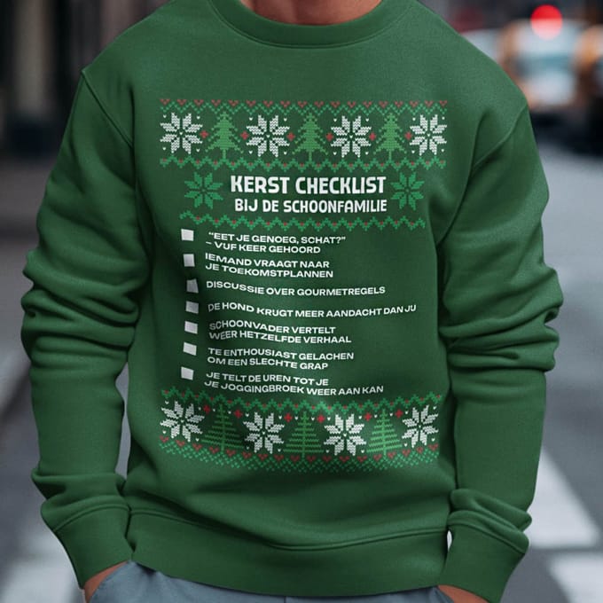 Kerst Trui Groen Kerst Checklist - Bij De Schoonfamilie S