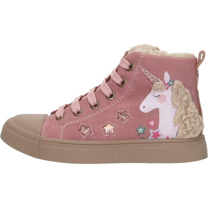 Shoesme Unicorn Veterboots roze Leer - Maat 27