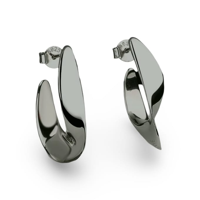 Swirl oorsteker/zilver/Bling-it