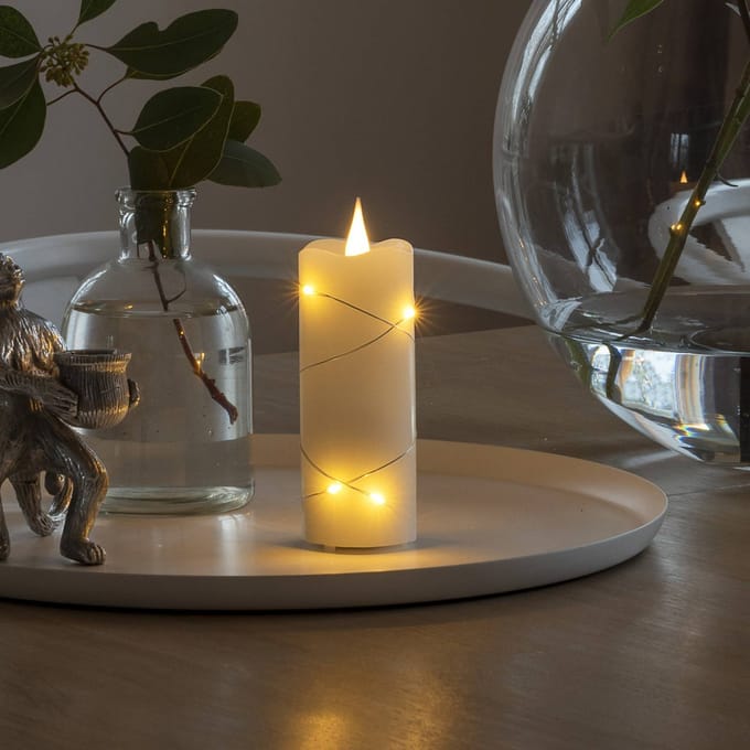 Konstsmide Christmas LED waskaars crème lichtkleur amber 12,7 cm