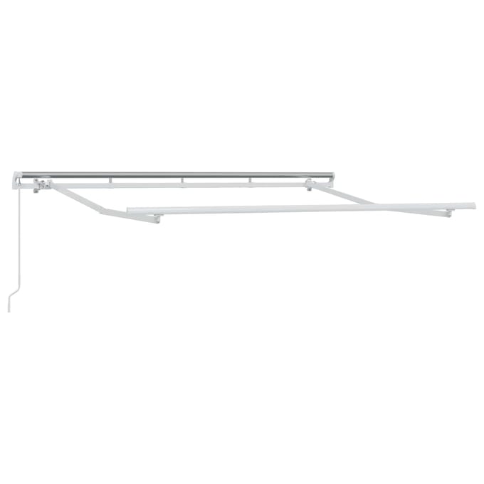 vidaXL - Uitschuifbare - luifel - Lichtgrijs - en - wit - 3 - x - 2,5 - m