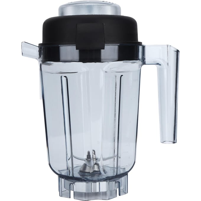 Transparante Voedselblender Kan met Mesdeksel Vervangingsaccessoires Geschikt voor Vitamix Container 32oz black