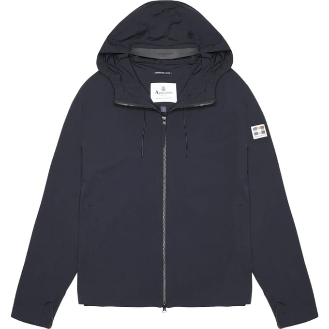 Aquascutum Active Hooded Stretch Windbreaker Marineblauwe Jas