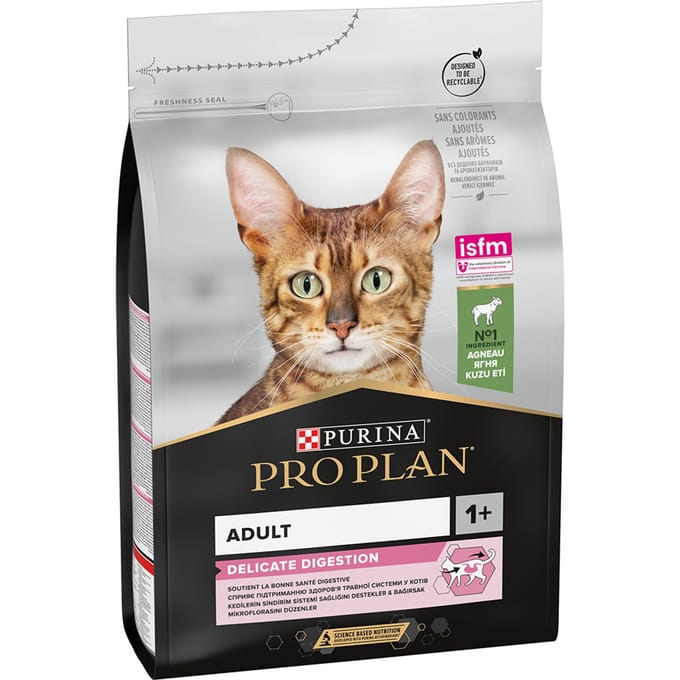 3kg PURINA PRO PLAN Adult Delicate Digestion Lamb droogvoer voor katten