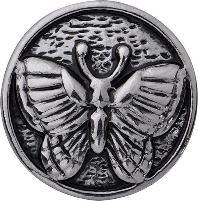 Quiges - Dames Click Button Drukknoop 18mm Vlinder - EBCM397