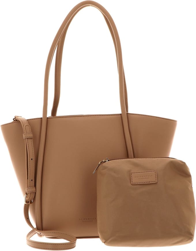 SEIDENFELT MANUFAKTUR Schoudertas Lyngby Shopper Cookie Dough / Gold Beige