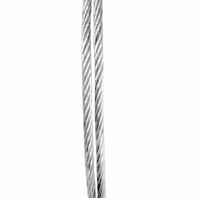 Staalkabel 5 meter - Gegalvaniseerd staaldraad - Trekken en heffen - 6x7 constructie - 40 mm dikte - Metaal