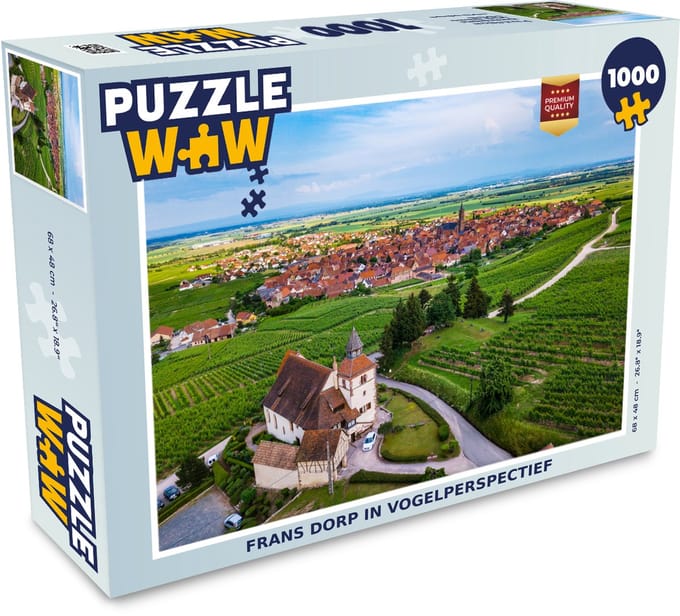 Puzzel Dorp - Frankrijk - Zomer - Legpuzzel - Puzzel 1000 stukjes volwassenen