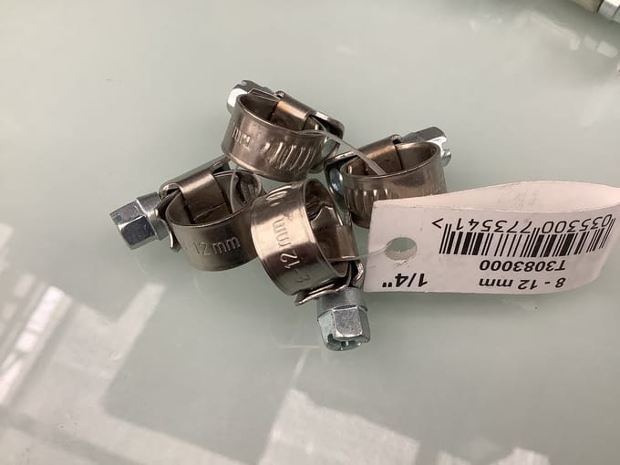 Slangklem 8-12mm. breed. rvs-a2. 4 stuks wvsa.nl.