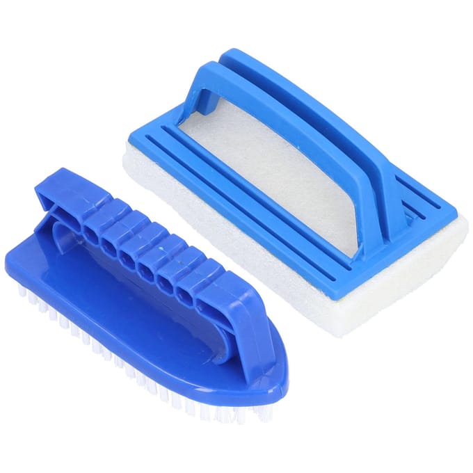 Brosse de piscine à main Brosse éponge Brosse en plastique Brosse de nettoyage de piscine blue