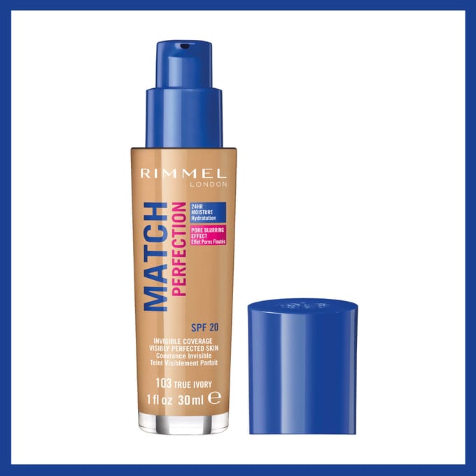 Match Perfection Foundation Soft True Ivory 103 Neutral 30 ml – Foundation, Invisible Coverage, For Women, Soft True Ivory, SPF 20, Suitable For Daily Makeup Routine