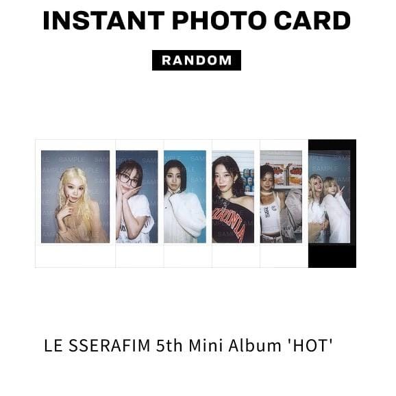 CARTE PHOTO INSTANTANÉE HOT LE SSERAFIM gray
