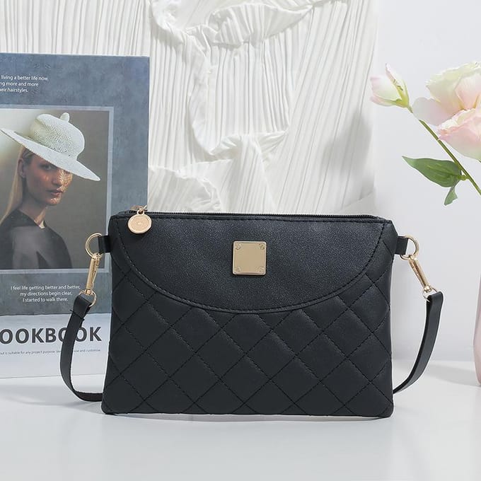 Sac à bandoulière pour femme, sac messager brodé polyvalent, tendance noir