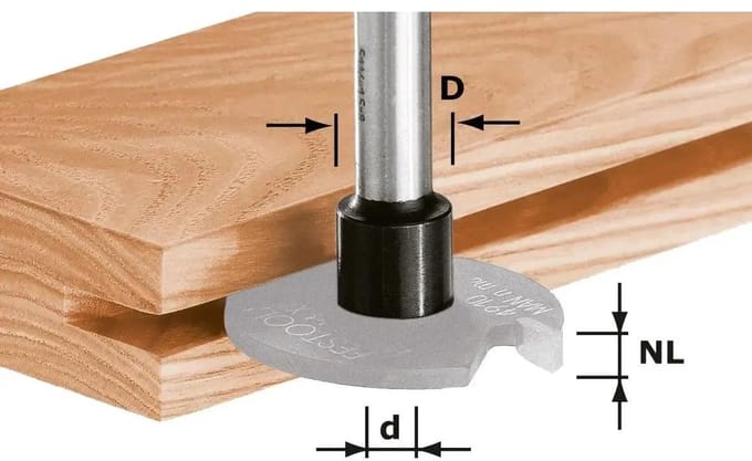 Festool S8 1,5-5 D14 Spindel voor schijfgroeffrees S 8mm - 499805