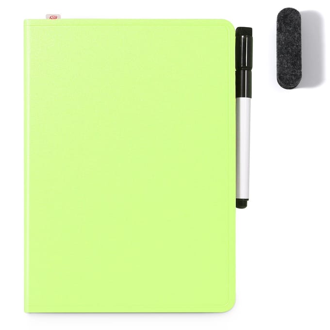 AGM Uitwisbaar notitieboek - Whiteboard notitieblok - A5 - Groen