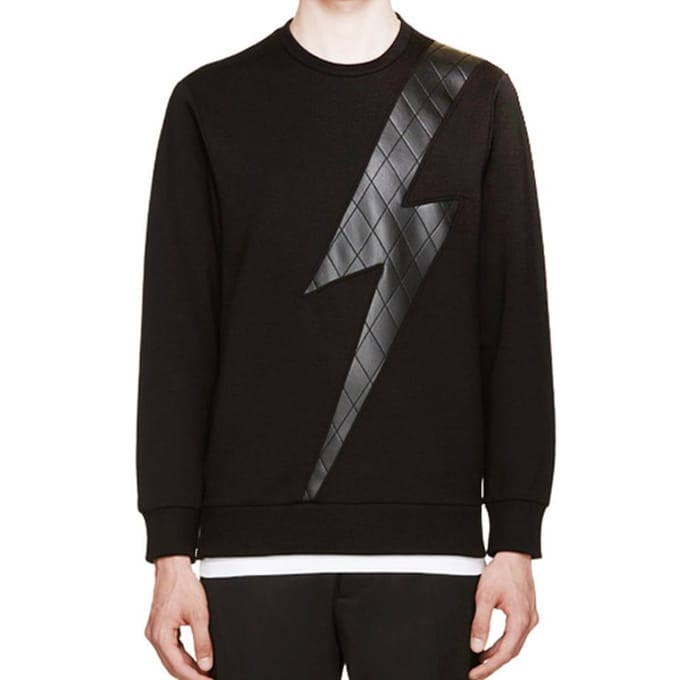 Neil Barrett Zwarte Lyocell Sweatshirt