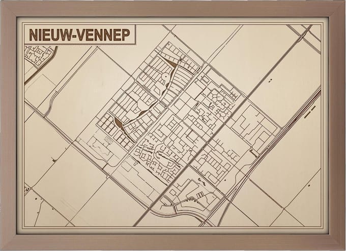 Decoratief Beeld - Houten Van Nieuw-vennep - Hout - Bekroned - Bruin - 21 X 30 Cm
