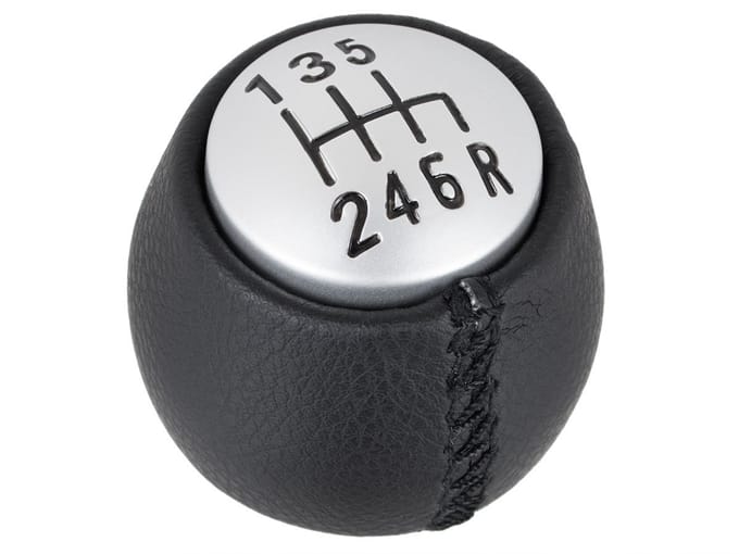 MODECAR - Versnellingspookknop - Zwart - Zilver - 6 Versnellingen