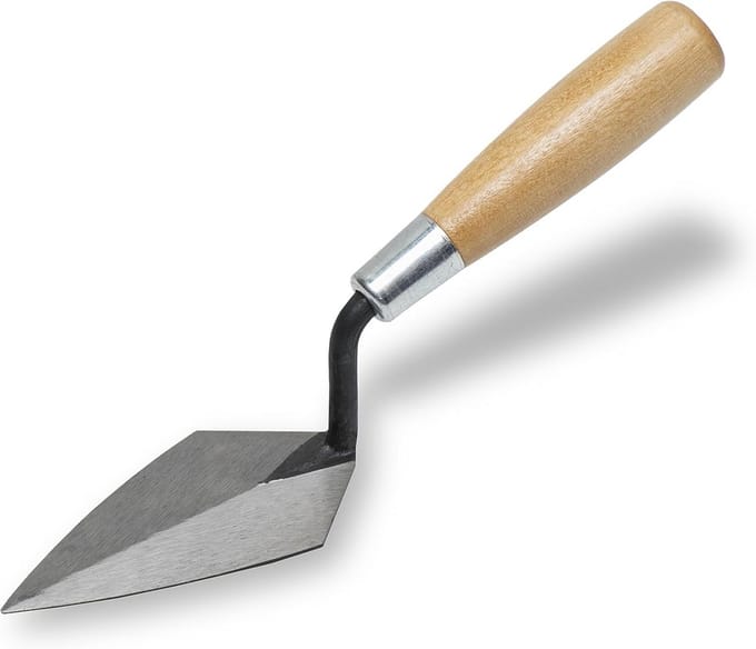 Set van 7 puntige metselaarstroffels met ergonomisch houten handvat