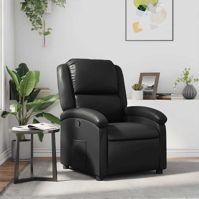 vidaXL - Relaxfauteuil - Zwart - Kunstleer