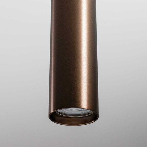 Canopus bronzo l by LUSENZ - Cilindervormige opbouwspot in met geborsteld bronzen coating