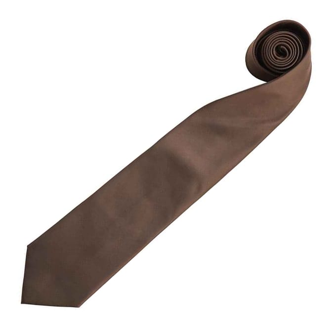 Premier Mannen “Kleuren” Effen Mode / Zakelijk Stropdas (Bruin)