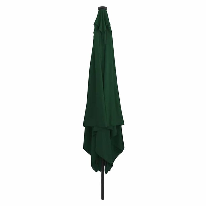 vidaXL - Tuinparasol - Groen - 295 - x - 295 - x - 245 - cm - Polyester - en - Staal