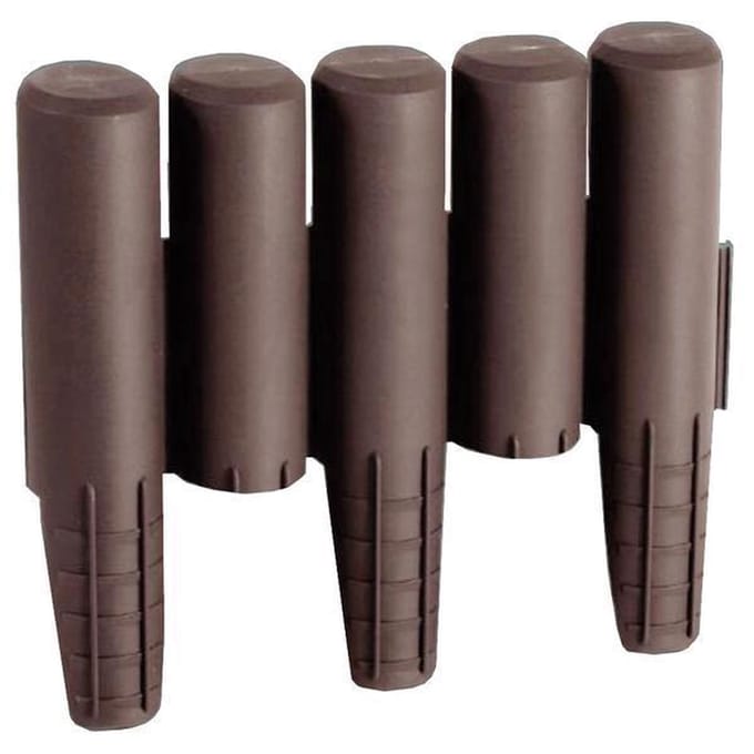 Borderrand palissade ca. 270 cm - Bruin - set van 10 stuks