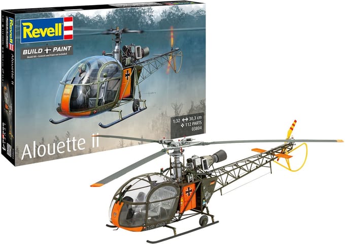 Revell Modelbouwpakket Militaire voertuigen - 03804 Aerospatiale Alouette II Helikopter Plastic - 1:32 - Modelbouw