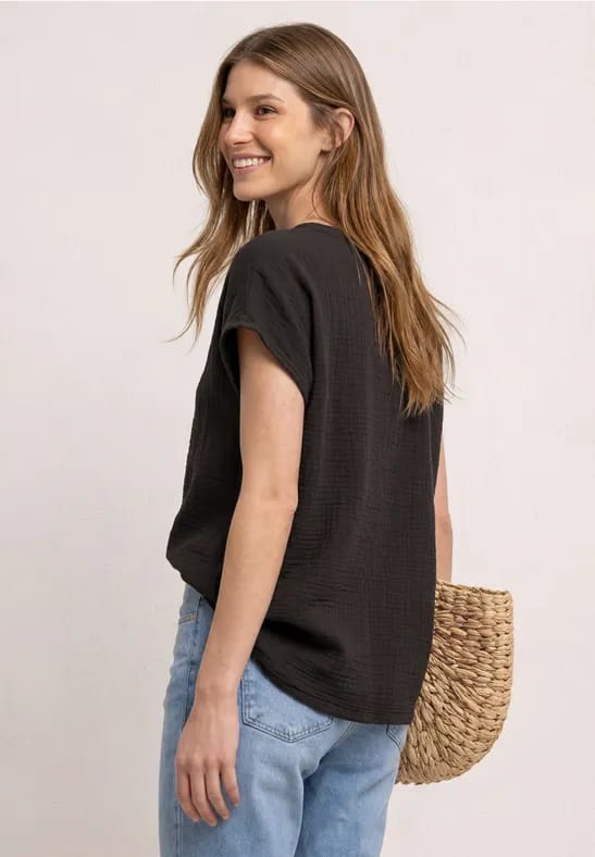 Blouse shirt van mousseline