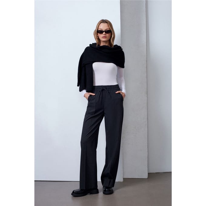 Brede Pijpen Pull-On Broek