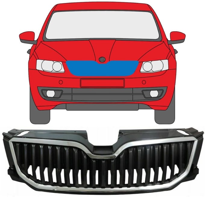 Verchroomde grill voor Skoda Octavia III 2013-2017
