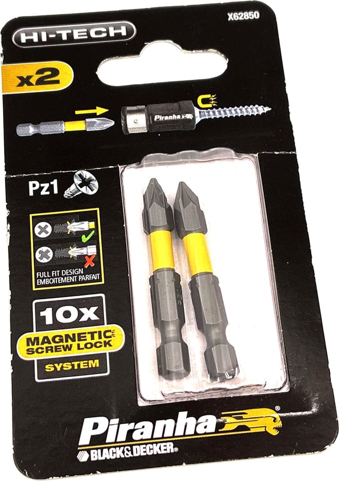 Piranha Hi-TECH schroefbit - Pozidriv 1 PZ1 - Lengte 50mm - X62850 - 2 stuks