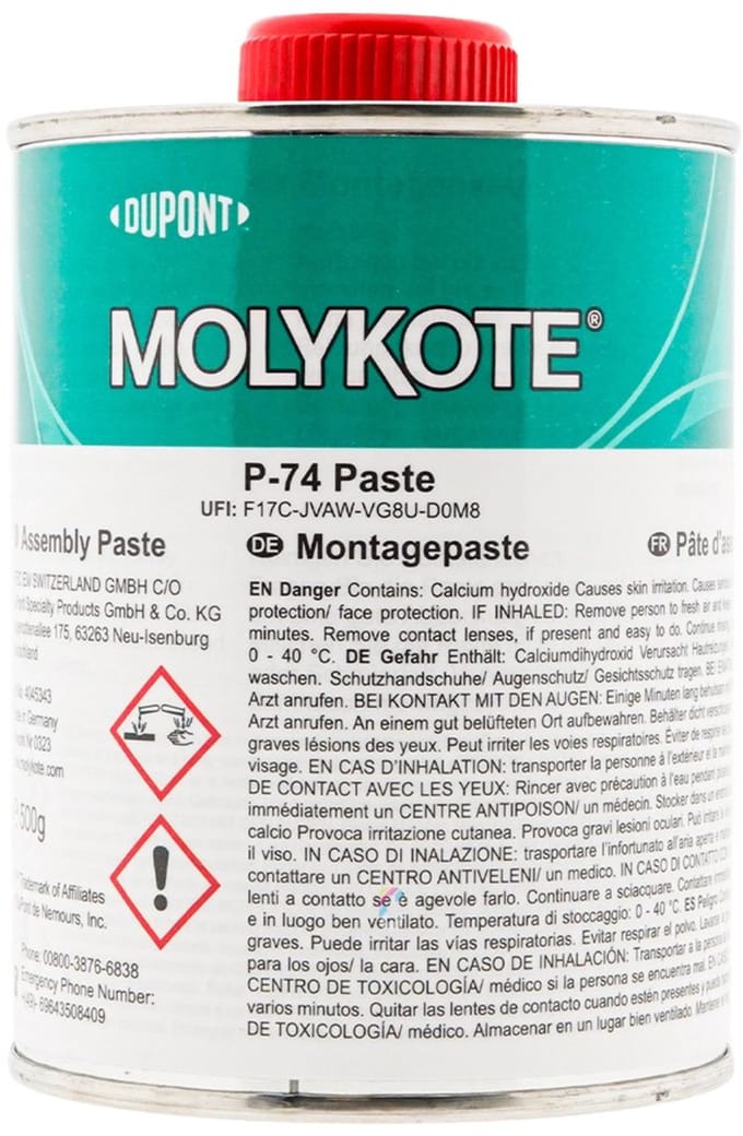 MOLYKOTE P74 Montagepasta 500 gram - Metaalvrije Anti Seize Pasta