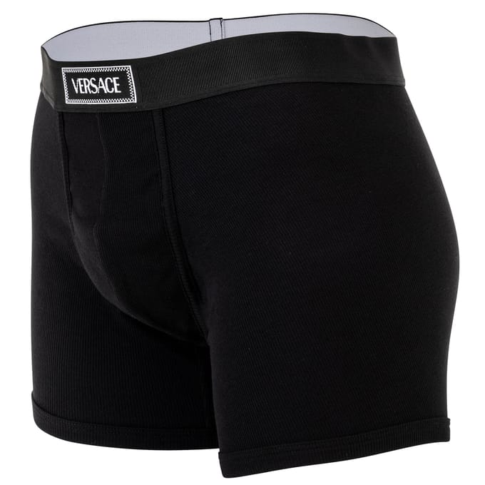 Versace Trunk Tex Geribde Katoenen Boxershort