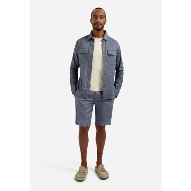 No Excess Overshirt full button 2-tone with l night