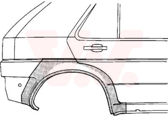 Van Wezel - ACHTER SCHERM VOOR OPEL ASTRA F 1991-1998 ARC106284VWAN
