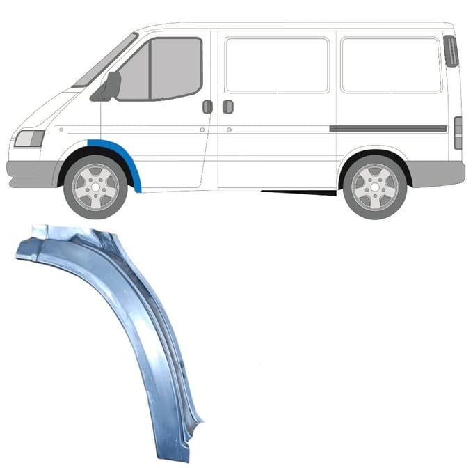 Reparatiepaneel voorspatbord voor Ford Transit 1986-2000 / Links