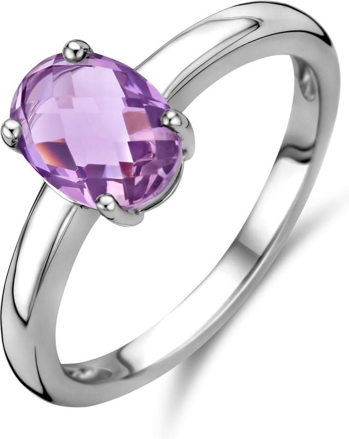 Gerhodineerd Zilver Ring Amethist 1336967