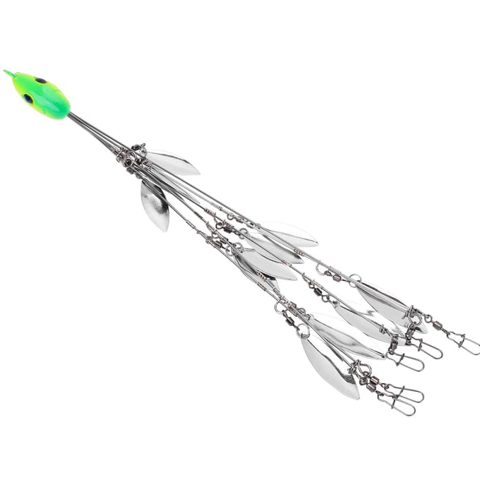 12-blads Paraplu Rig Vissen MultiAas en Aas Rigs met Wartels Kunstaas Kit(Groen ) white