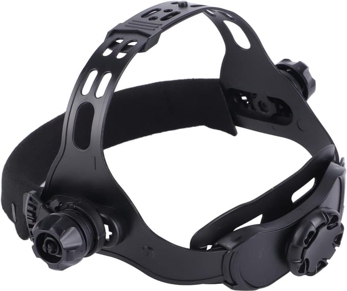 Replacement Headband, Welding Mask Adjustable Headband for Solar Auto Blackout Welding Helmet Accessories, Black and White(Black)