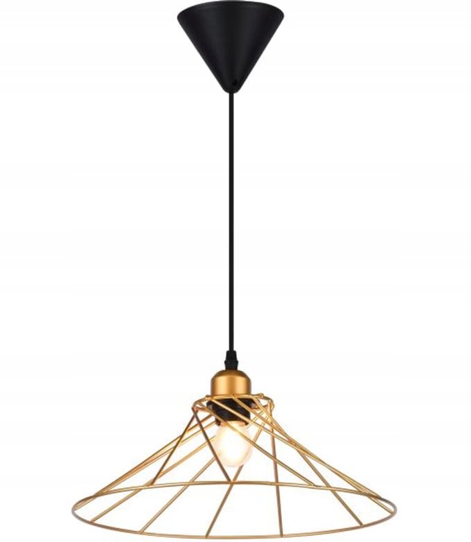 GTV TILIA 2 Hanglamp Goud E27 35cm - Stijlvolle Loft Verlichting